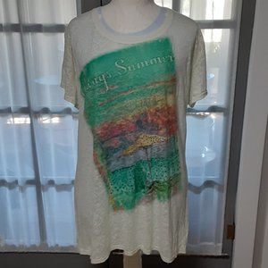 Women's artisans The art of apparel Semi-sheer Top XL-Retail $32.00.